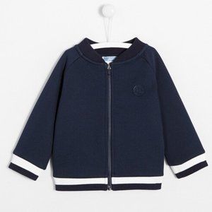 Jacadi toddler boy zippered sweatshirt in sherpa